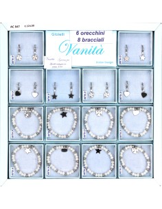 EXPO 6 Orecchini + 8 Bracciali (14 Pz)