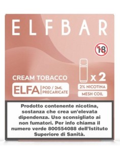 ELFBAR ELFA PREFILLED POD CREAM TOBACCO 2 Refill cod.Prod. PLN01